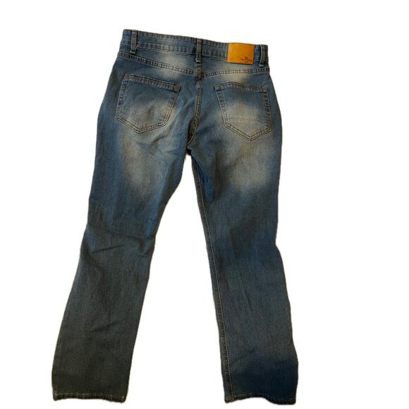 Smill & Mills Blue Distressed Stretch Jeans Mens 34x30 - Picture 5 of 6